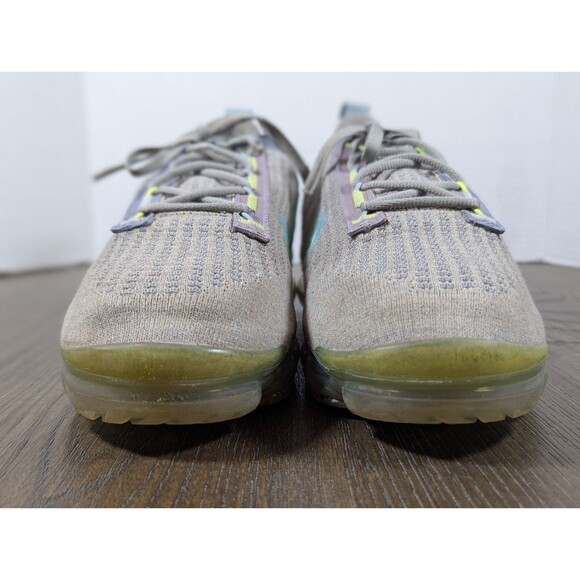 Nike Air Vapormax DH4084-003 Running Sneaker Shoes Mens 9 Gray Neon Green Knit - Picture 7 of 16